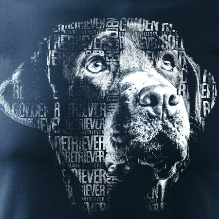 Golden Retriever pánské tmavě modré tričko REGULAR