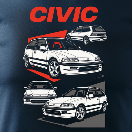 Honda Civic 4 IV legends pánské tmavě modré tričko REGULAR