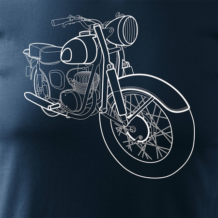 SHL M04 M11 M17 pánské námořnicky modré tričko na motorku REGULAR