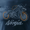 Kawasaki Ninja 650 pánské tričko na motorku tmavě modré REGULAR