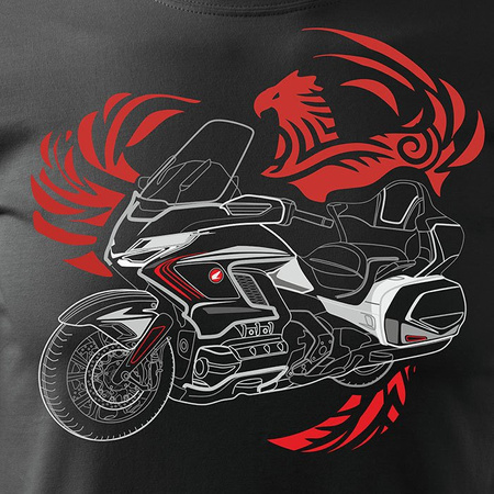 Honda Goldwing pánské tričko na motorku černé REGULAR