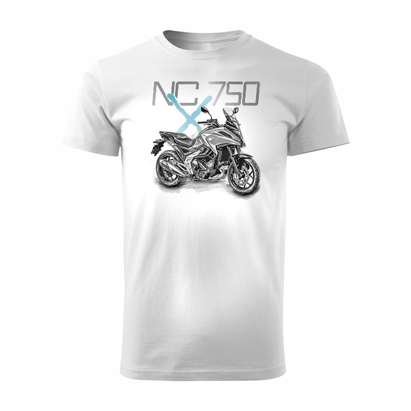 Honda NC 750 X NC750X pánské tričko na motorku bílé REGULAR