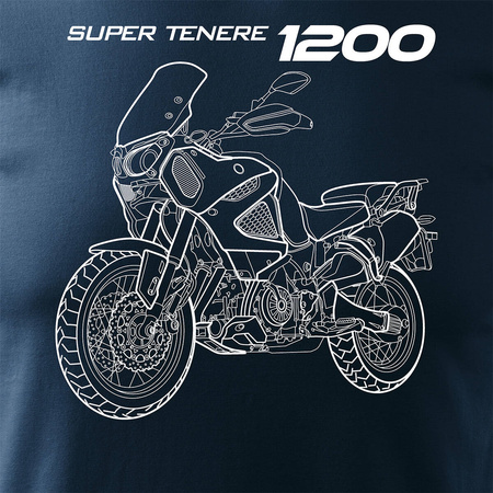 Yamaha Super Tenere 1200 pánské námořnicky modré tričko REGULAR na motorku