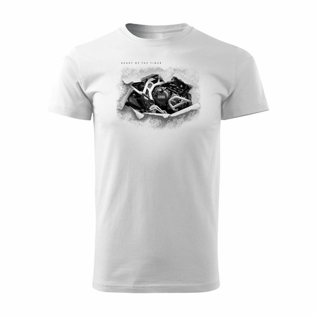 Triumph Tiger 1200 pánské tričko s motorem motorky bílé REGULAR