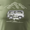 VW T1 cucumber car tričko pánské khaki REGULAR