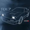 MAZDA RX-7 RX 7 pánské tmavě modré tričko REGULAR s motivem auta