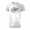 Pannonia tričko s motorkou pánské bílé REGULAR