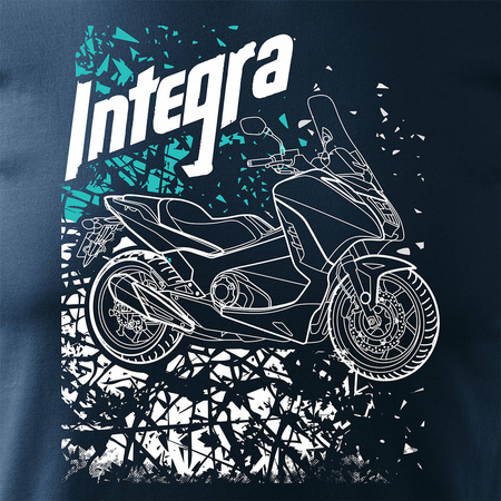 Honda Integra pánské námořnicky modré tričko na motorku REGULAR