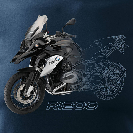 Tričko s motorkou BMW GS 1200 pánské tmavě modré REGULAR