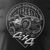Pánské tričko 4x4 off-road jeep rally černé REGULAR