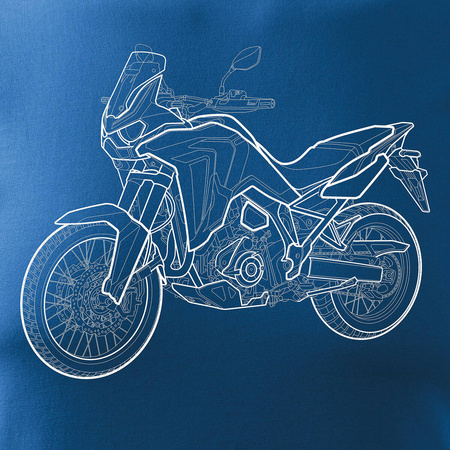 Honda Africa Twin CRF1100L pánské tričko na motorku modré
