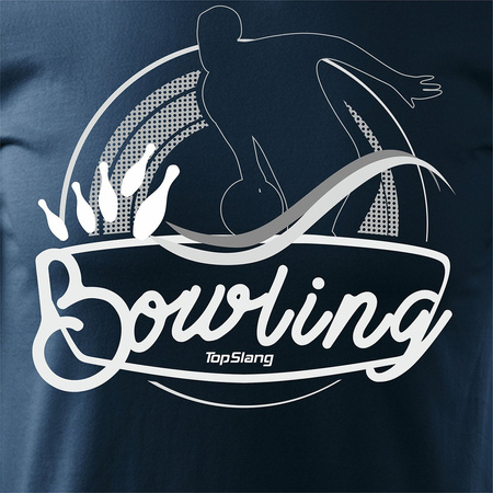 Pánská bowlingová košile tmavě modrá REGULAR