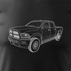 Pánské tričko Dodge Raam car černé REGULAR