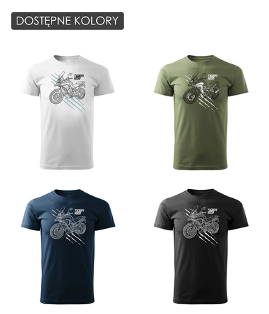 Triumph Tiger 1200 pánské tričko na motorku bílé REGULAR