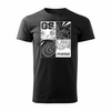 BMW GS 1250 ADVENTURE pánské tričko na motorku černé REGULAR