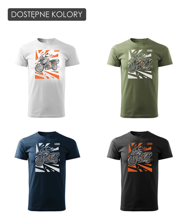 KTM 1290 Super Duke GT pánské tričko na motorku bílé REGULAR