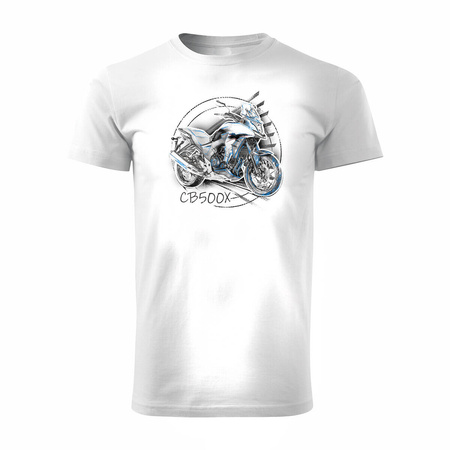 Honda CB 500X 500 X pánské tričko na motorku bílá REGULAR