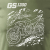 Motorka tričko BMW GS R 1300 sběratelské pánské khaki REGULAR