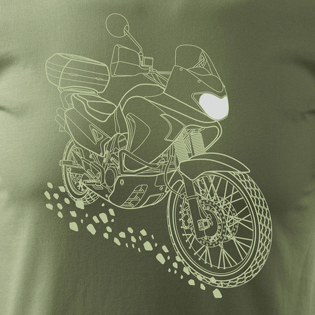 Honda Transalp pánské khaki tričko REGULAR na motorku