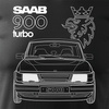SAAB 900 Turbo saab krokodýl auto tričko pánské černé