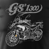 BMW GS R 1300 pánské tričko na motorku černé REGULAR