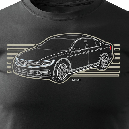 Pánské tričko VW Passat černé REGULAR