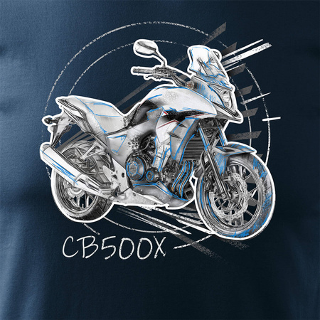 Honda CB 500X 500 X pánské námořnicky modré tričko REGULAR na motorku