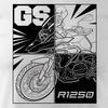 BMW GS 1250 ADVENTURE pánské tričko na motorku bílá REGULAR