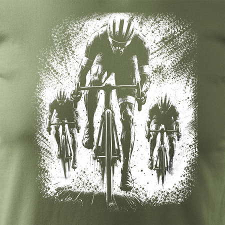 Tričko s cyklistou cyklisté cyklisté pro cyklisty cyklista s cyklista cyklista pánské khaki REGULAR