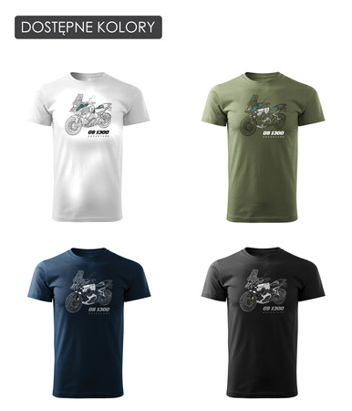 Motorka tričko BMW GS R 1300 Adventure pánské tmavě modré REGULAR