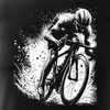 Tričko s cyklistou cyklista cyklista cyklista cyklista cyklista pánské černé REGULAR