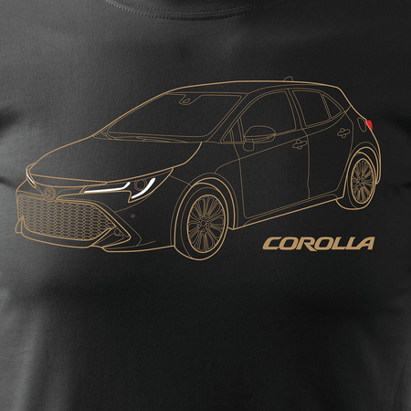 Toyota Corolla pánské tričko s motivem auta černé REGULAR