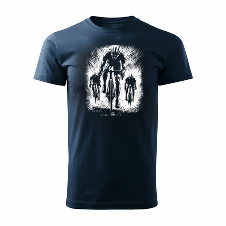 Tričko s cyklistou cyklisté cyklisté pro cyklisty s cyklistou cyklista pánské tmavě modré REGULAR