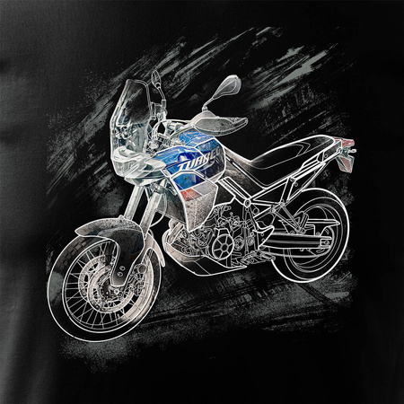 Aprilla Tuareg 660 pánské tričko na motorce černé