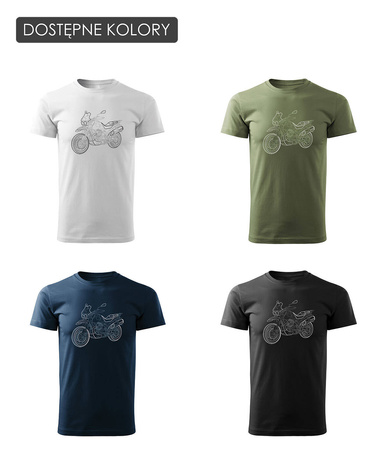 Moto Guzzi V85 Stroke pánské tričko na motorku bílé REGULAR