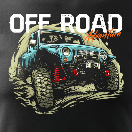Pánské tričko 4x4 off-road jeep rally černé REGULAR