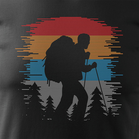 Outdoorové tričko pro turisty Tatra trekking pánské černé REGULAR