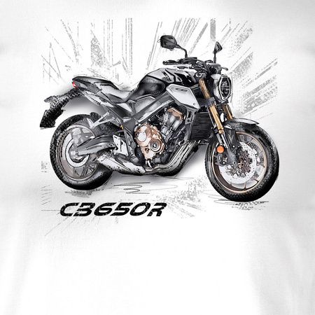 Honda CB650R CB 650 R pánské tričko na motorku bílé REGULAR