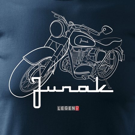 Výprodej - Junak pánské námořnicky modré tričko REGULAR motorka od Junak