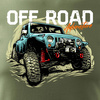 Rally tričko s džípem off-road off-road 4x4 pánské khaki REGULAR