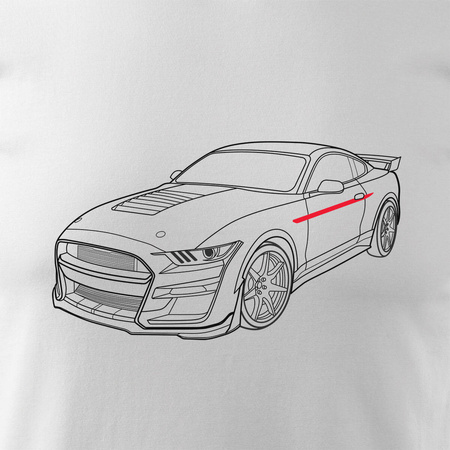 Ford Mustang automobilové tričko Ford Mustang Shelby GT F35 pánské REGULAR bílé