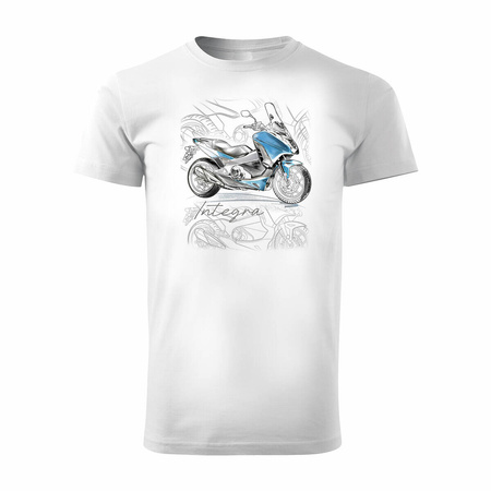 Honda Integra pánské tričko s motorkou bílá REGULAR