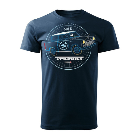 Pánské tričko Trabant car T-shirt navy blue REGULAR