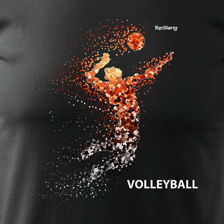 Pánské volejbalové tričko černé REGULAR