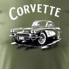 Chevrolet Corvette auto tričko pro americké motoristické nadšence sběratelské pánské khaki REGULAR