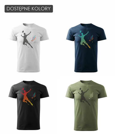 Badmintonové pánské khaki tričko REGULAR na badminton