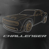 Dodge Challenger SRT pánské tričko s motivem auta černé REGULAR