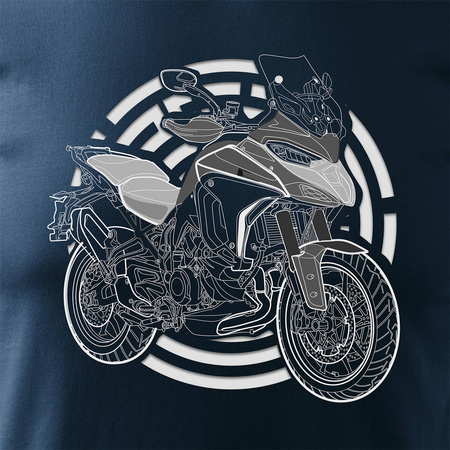 Ducati Multistrada 1200 950 pánské námořnicky modré tričko REGULAR na motorku