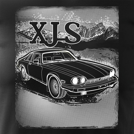 Pánské tričko jaguar xjs collector car černé REGULAR