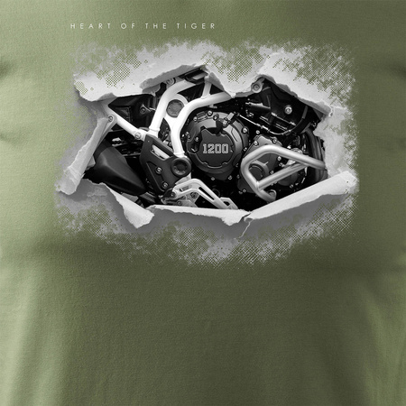 Triumph Tiger 1200 khaki pánské tričko REGULAR motorka motorka motorka tričko